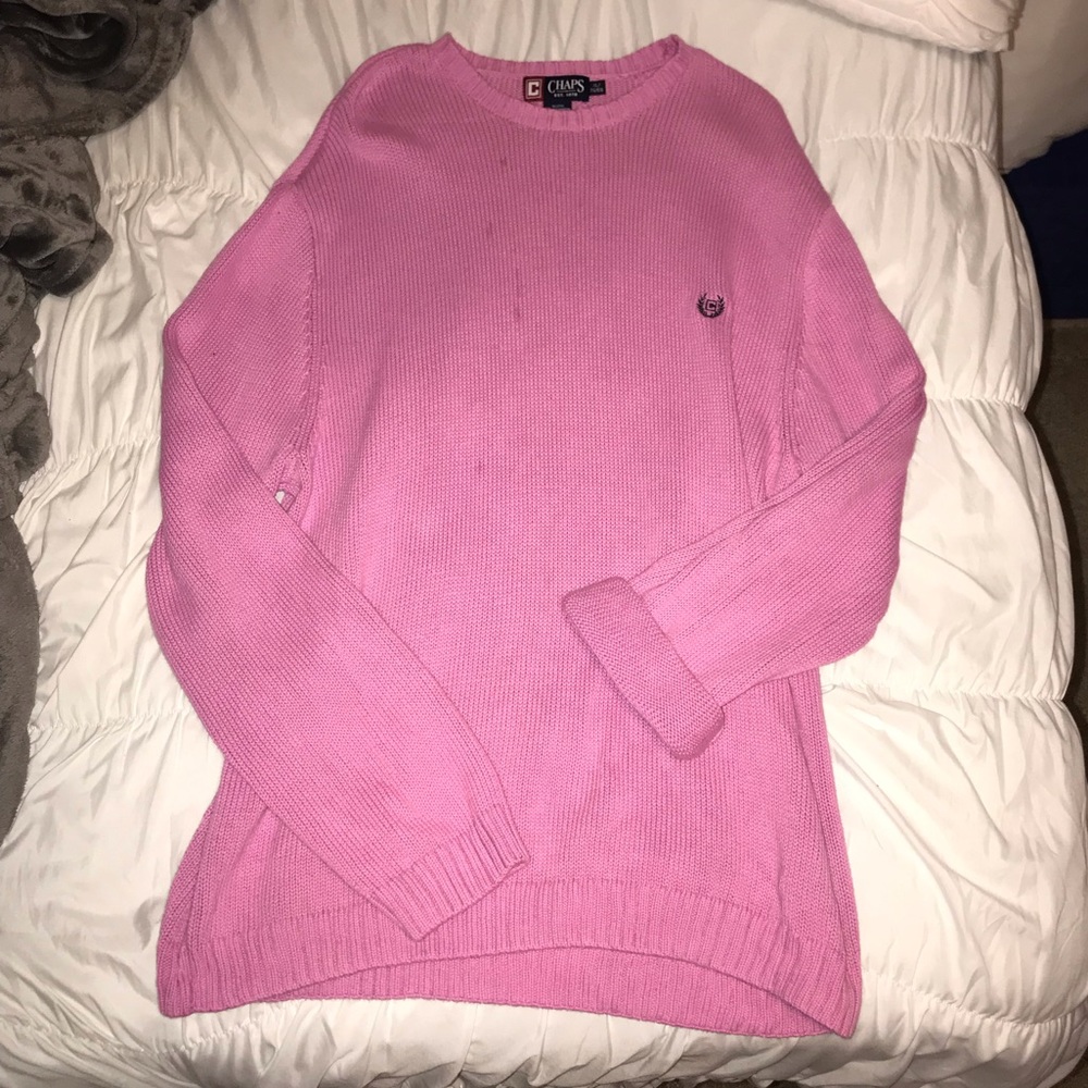 Oversized Chaps Pink Sweater